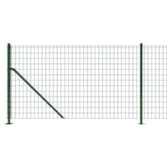 Vidaxl Mrežna ograja s prirobnico zelena 1x25 m