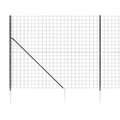 Vidaxl Mrežna ograja s konicami za postavitev antracit 2,2x25 m