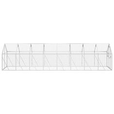 Vidaxl Ptičnica srebrna 1,79x8x1,85 m aluminij