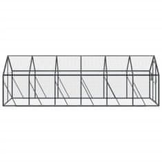 Vidaxl Ptičnica antracitna 1,79x6x1,85 m aluminij