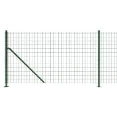 Vidaxl Mrežna ograja s prirobnico zelena 0,8x25 m