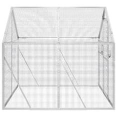Vidaxl Ptičnica srebrna 1,79x2x1,85 m aluminij