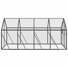 Vidaxl Ptičnica antracitna 1,79x4x1,85 m aluminij