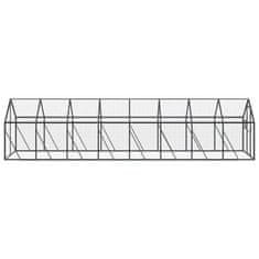 Vidaxl Ptičnica antracitna 1,79x8x1,85 m aluminij