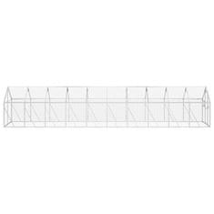 Vidaxl Ptičnica srebrna 1,79x10x1,85 m aluminij