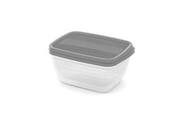 Curver Posodica za shranjevanje Vedo, 2 x 1,3l, transparent siva