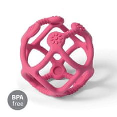 BabyOno Silikonska žoga za grizenje Ortho pink 0m+