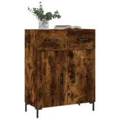 Vidaxl Komoda dimljeni hrast 69,5x34x90 cm inženirski les