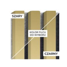 LAMEO Akustični leseni paneli zlato metalik, 30x275cm (0.82 m²)