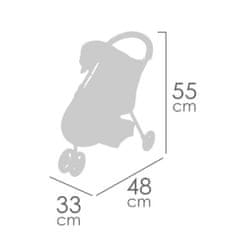 DeCuevas 90251 Športni voziček za lutke na treh kolesih GALA 2023 - 55 cm
