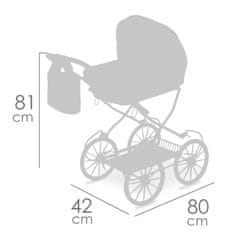 DeCuevas 80086 Zložljivi voziček za lutke s torbo FUNNY 2023 - 81 cm