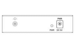 Hikvision Stikalo DS-3E0105-O/ 5x port/ 10/100Mbps RJ45 portov/ 1 Gbps/ napajanje 5 VDC (1A)