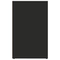 Vidaxl Garderobna omarica črno 80x40x65 cm konstruiran les