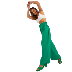 Och Bella Ženske hlače iz blaga OCH BELLA zelena TW-SP-BI-2086.24P_400068 M