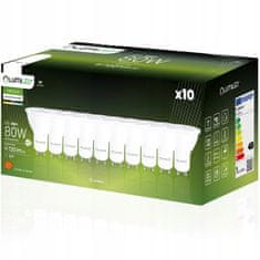LUMILED 10x LED žarnica GU10 8W = 80W 720lm 4000K Nevtralno bela 120°