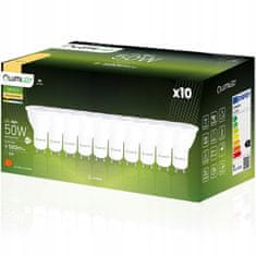 LUMILED 10x LED žarnica GU10 6W = 50W 580lm 3000K Toplo bela 120°