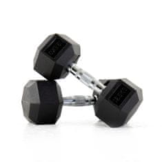 Treniraj.si Hexagonalna gumirana ročna utež 2.5 kg