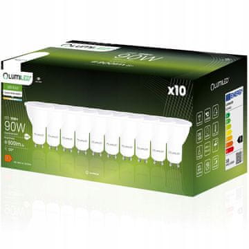 LUMILED 10x LED žarnica GU10 10W = 90W 900lm 4000K Nevtralno bela 120°