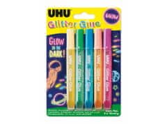 UHU Glitter Glue 5 x 10 ml Svetenje v temi
