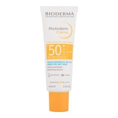 Bioderma Photoderm Cream SPF50+ vlažilna krema za zaščito pred soncem za obraz 40 ml Odtenek invisible unisex