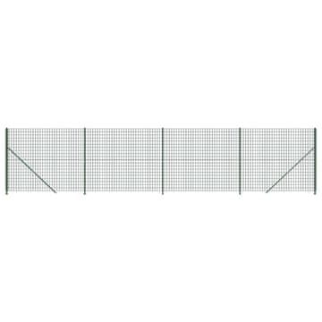 Vidaxl Mrežna ograja s prirobnico zelena 2,2x10 m