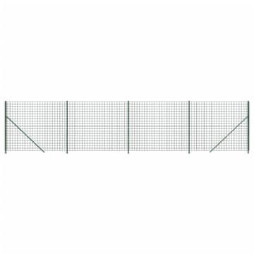 Vidaxl Mrežna ograja s prirobnico zelena 1,4x10 m