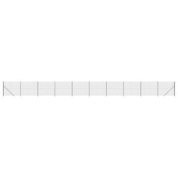 Vidaxl Mrežna ograja s prirobnico antracit 1,6x25 m