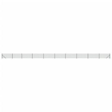 Vidaxl Mrežna ograja s prirobnico zelena 1,1x25 m
