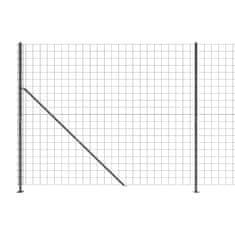 Vidaxl Mrežna ograja s prirobnico antracitna 1,8x10 m