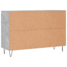 Vidaxl Komoda betonsko siva 101,5x35x70 cm inženirski les