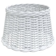 Vidaxl Senčilo za svetilko belo Ø45x28 cm pleteno