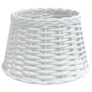 Vidaxl Senčilo za svetilko belo Ø38x23 cm pleteno