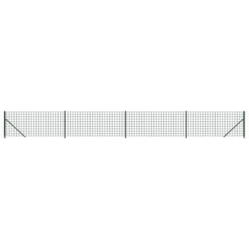 Vidaxl Mrežna ograja s prirobnico zelena 1x10 m