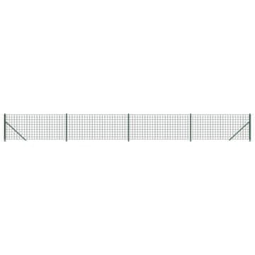 Vidaxl Mrežna ograja s prirobnico zelena 1,1x10 m