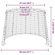 Vidaxl Senčilo za svetilko belo Ø40x26 cm pleteno