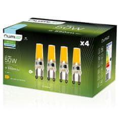 LUMILED 4x LED žarnica COB G9 CAPSULE 5W = 50W 550lm 6000K Hladno bela 360°