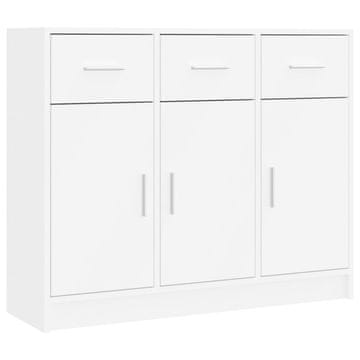 Vidaxl Omarica bela 91x28x75 cm inženirski les
