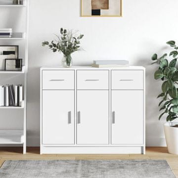 Vidaxl vidaXL Omarica, bela, 91x28x75 cm, material na osnovi lesa