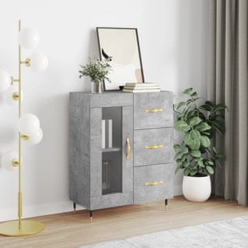 Vidaxl vidaXL Omarica betonsko siva 69,5x34x90 cm material na osnovi lesa