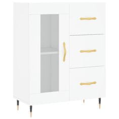 Vidaxl Komoda bela 69,5x34x90 cm inženirski les