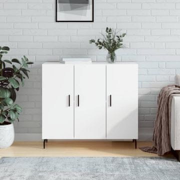 Vidaxl vidaXL Omarica, bela, 90x34x80 cm, material na osnovi lesa