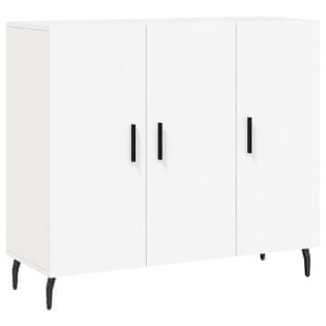 Vidaxl Komoda bela 90x34x80 cm konstruiran les