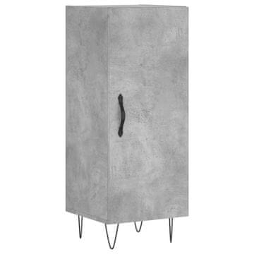 Vidaxl Komoda betonsko siva 34,5x34x90 cm inženirski les