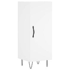 Vidaxl Komoda bela 34,5x34x90 cm inženirski les