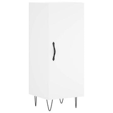 Vidaxl Komoda bela 34,5x34x90 cm inženirski les