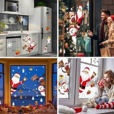 HOME & MARKER® Božične nalepke, Božična dekoracija, Nalepke za okna (90 kosov) | XMASCLINGS