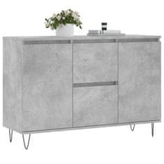 Vidaxl Komoda betonsko siva 101,5x35x70 cm inženirski les
