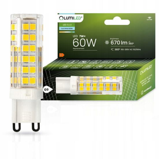 LUMILED LED arnica G9 CAPSULE 7W 60W 670lm 6500K Hladno bela