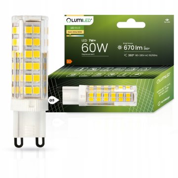 LUMILED LED žarnica G9 CAPSULE 7W = 60W 670lm 3000K Toplo bela 360°