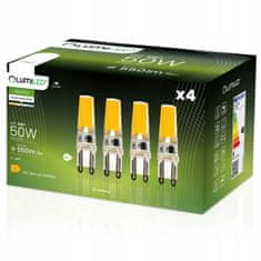 LUMILED 4x LED žarnica COB G9 CAPSULE 5W = 50W 550lm 4000K Nevtralno bela 360°